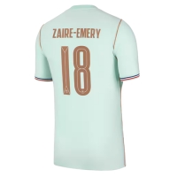 Camiseta Francia Warren Zaire-Emery #18 Segunda Equipación Replica Mundial 2026 mangas cortas